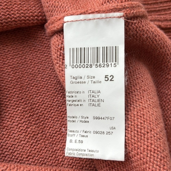 Peserico Tricot Women’s Short Sleeve Wool Silk Cashmere Sweater Blouse Top L - Picture 15 of 16